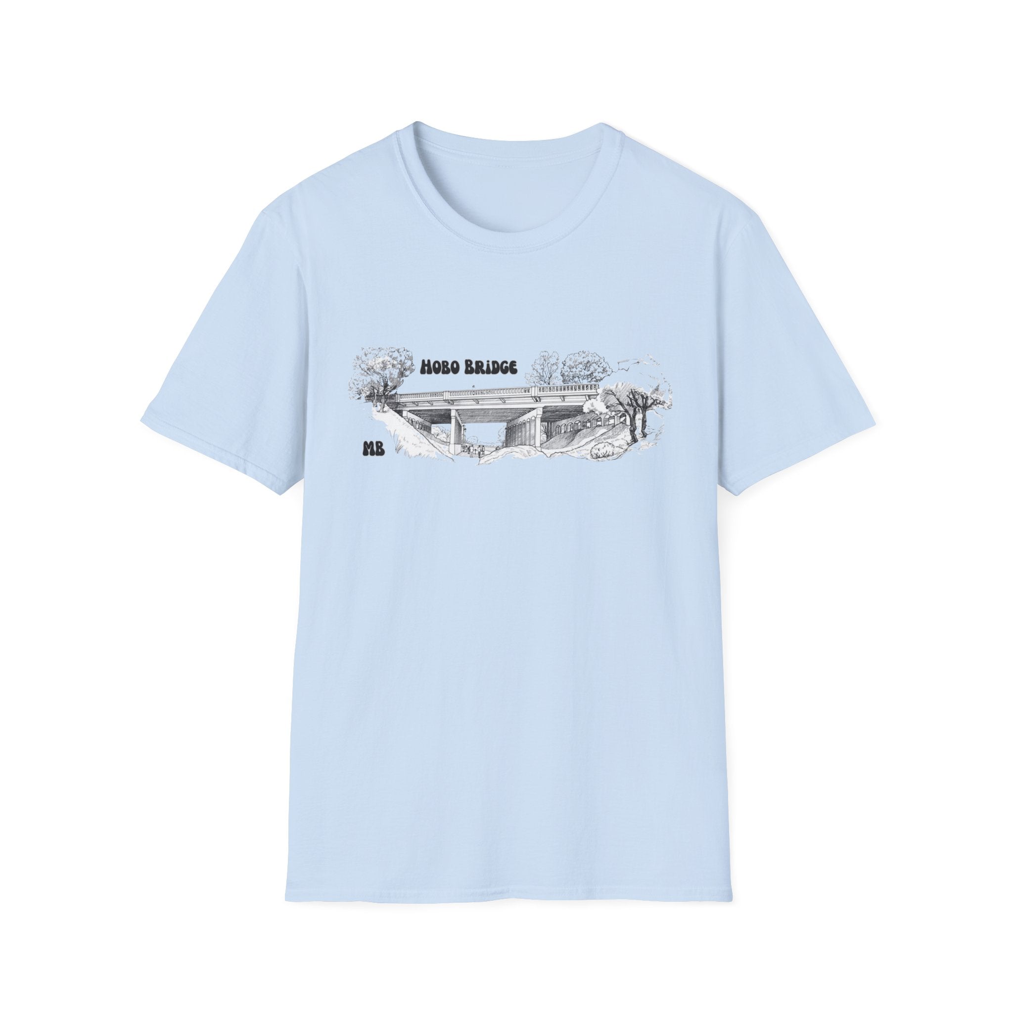 Hobo Bridge Manhattan Beach California Sketch T-Shirt | Hand-Drawn Bridge Illustration IYKYK