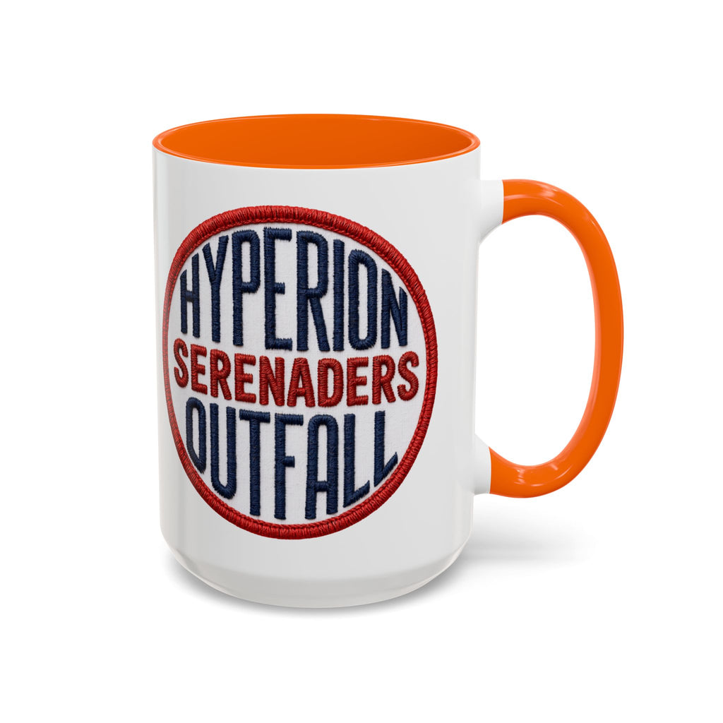Accent Coffee Mug — "Hyperion Serenaders Outfall" Retro Patch Ceramic Mug (11/15oz)