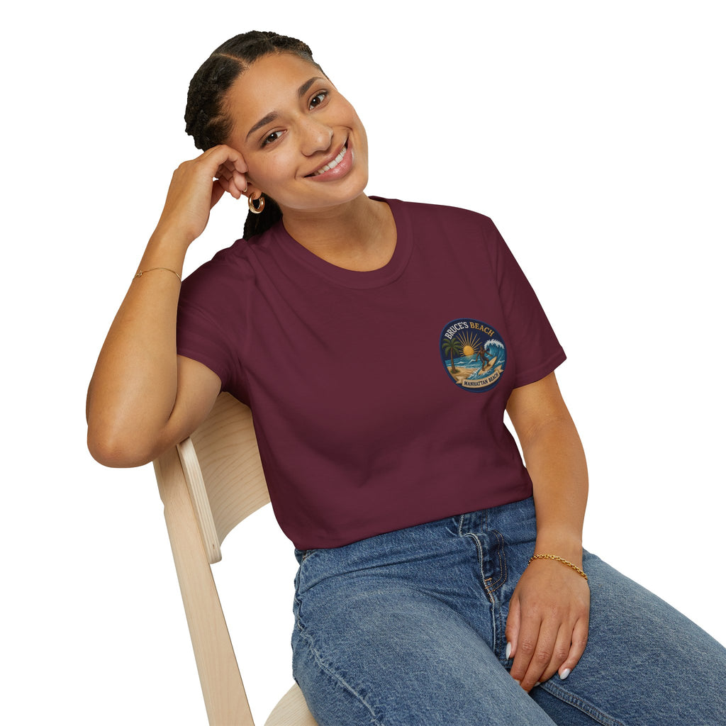 Bruce's Beach Manhattan Beach Surf Patch T-Shirt