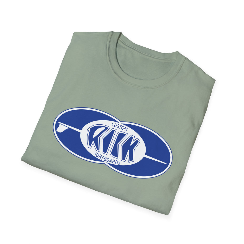 Rick Surfboards Unisex Softstyle T-Shirt Old School Hermosa Beach Print 1 Side