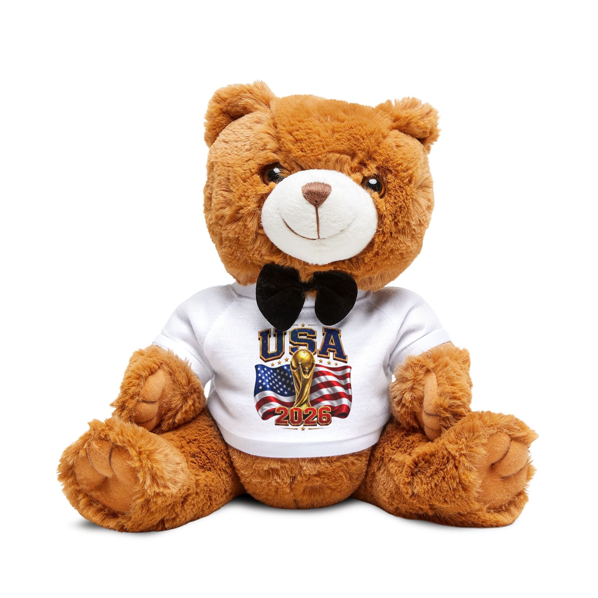 USA Flag Teddy Bear with 2026 World Cup FIFA T‑Shirt — Patriotic Plush Gift