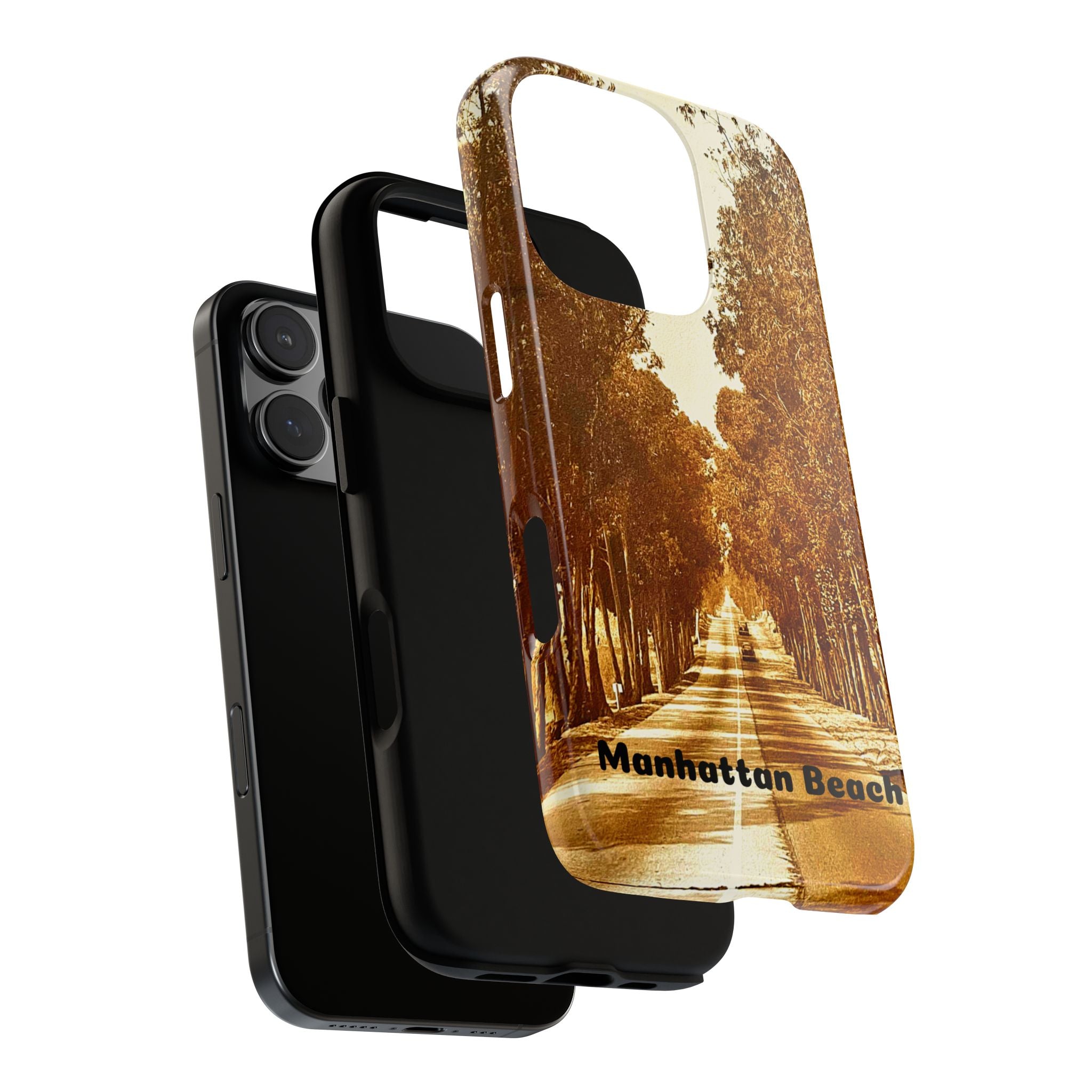 Phone Cases Manhattan Beach Rosecrans Ave Early 60's Tough Cases 90266 California, iPhone Samsung Google Pixel Protective Cover, Vintage
