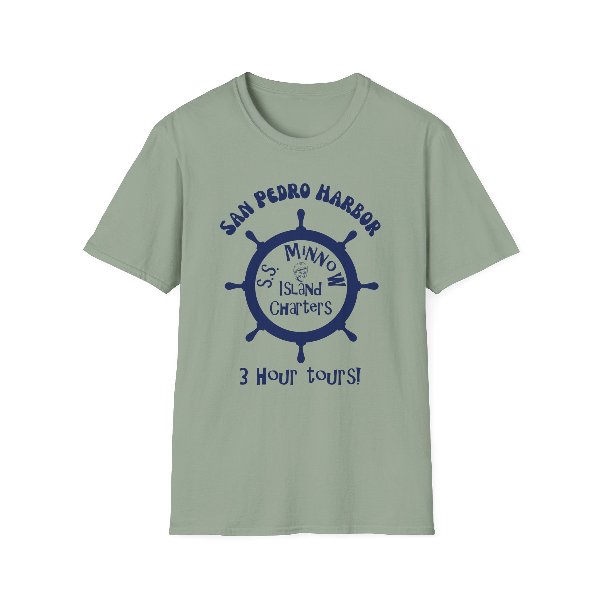San Pedro Harbor Ship Wheel T-Shirt | SS Minnow Island Charters