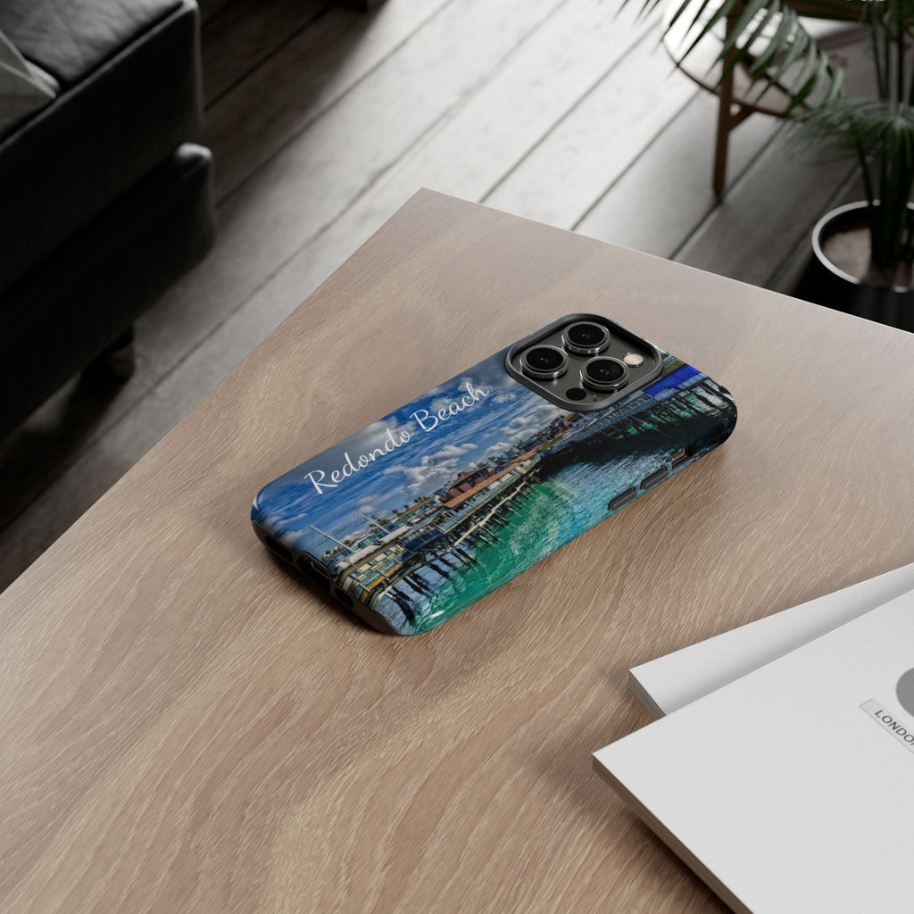Phone Cases, Redondo Beach California King Harbor Design, Protective Covers, iPhone Accessories, Samsung Accessories, Gift for Travelers