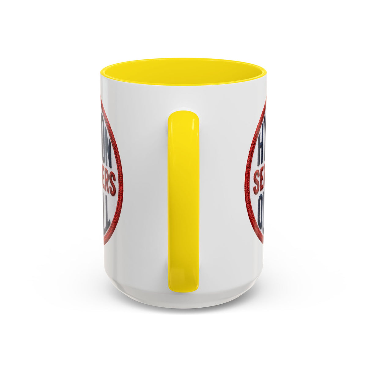 Accent Coffee Mug — "Hyperion Serenaders Outfall" Retro Patch Ceramic Mug (11/15oz)