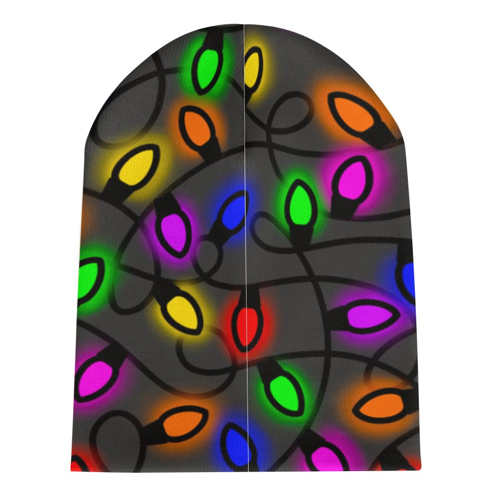 Christmas Lights Full printed knitted hat