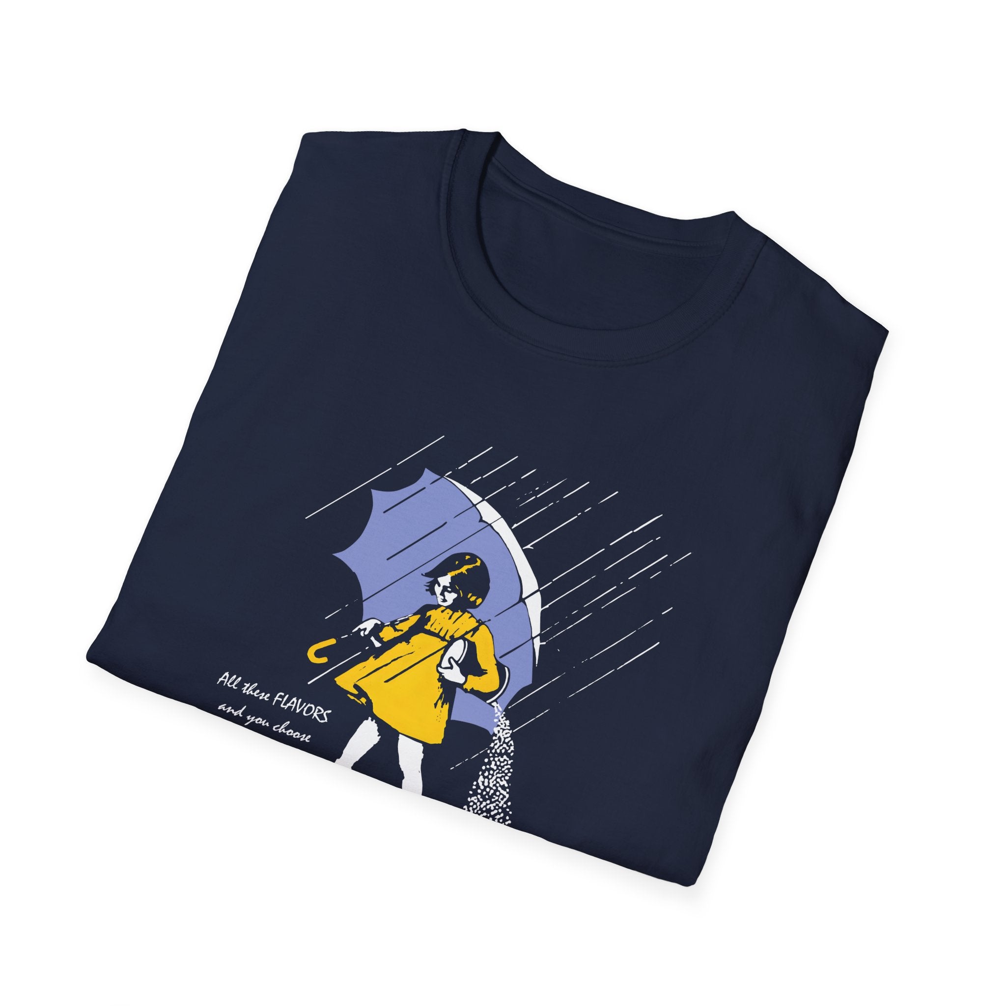Salty Rainy Day Graphic T-Shirt — Girl with Umbrella Illustration