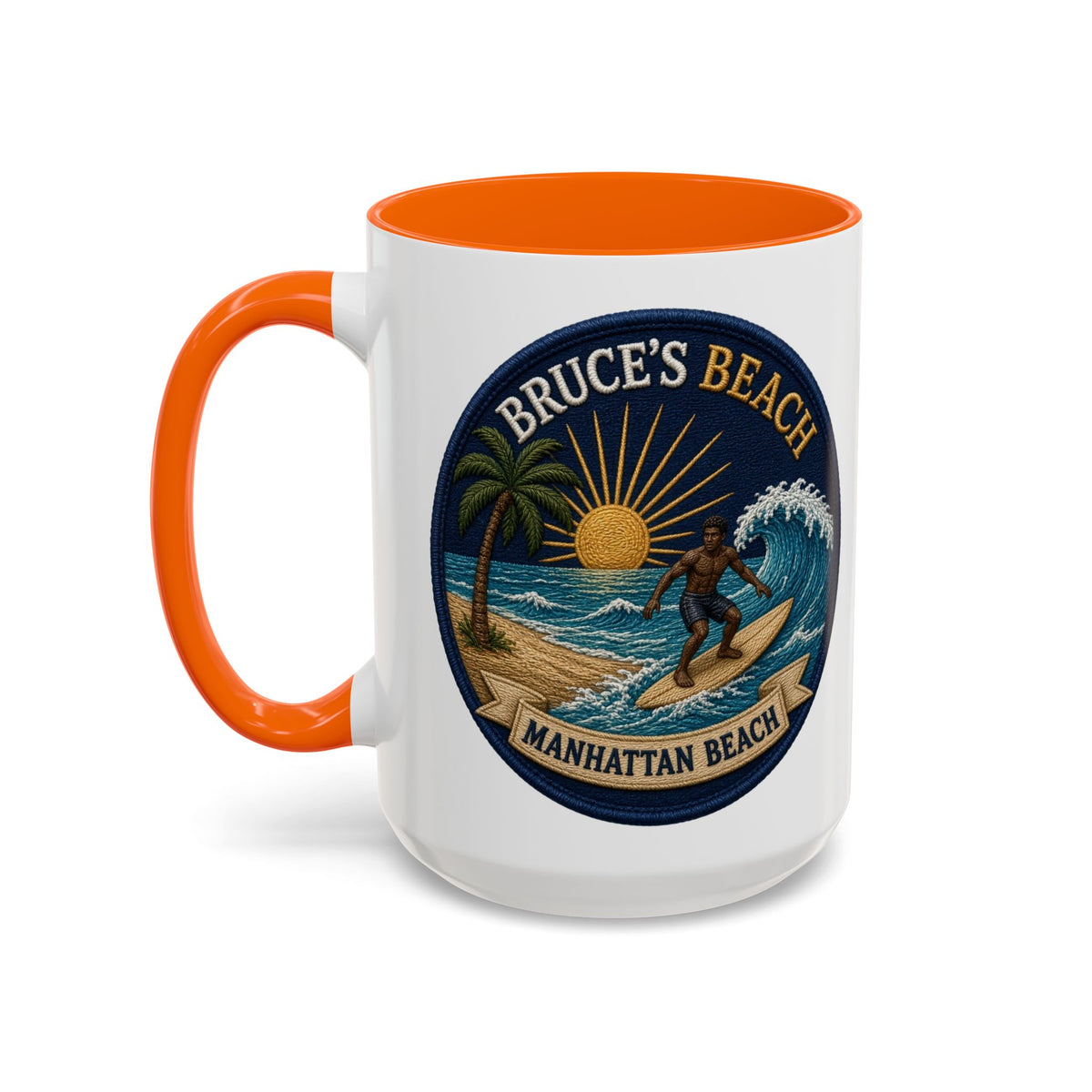 Bruce's Beach Manhattan Beach Surf Mug – Accent Coffee Cup (11/15oz)
