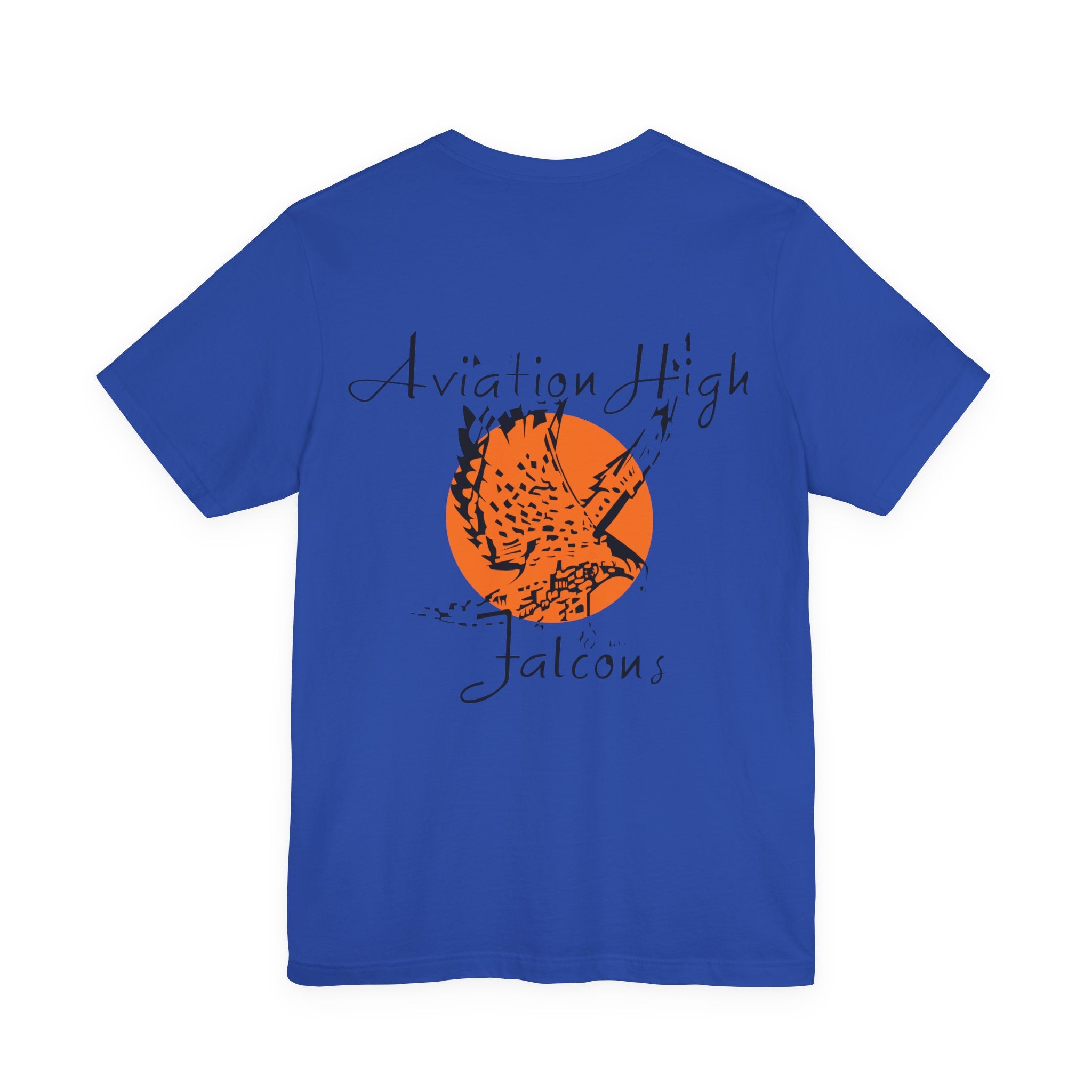 Aviation High School Signage Logo - Many Colors - Unisex Jersey Short Sleeve Tee