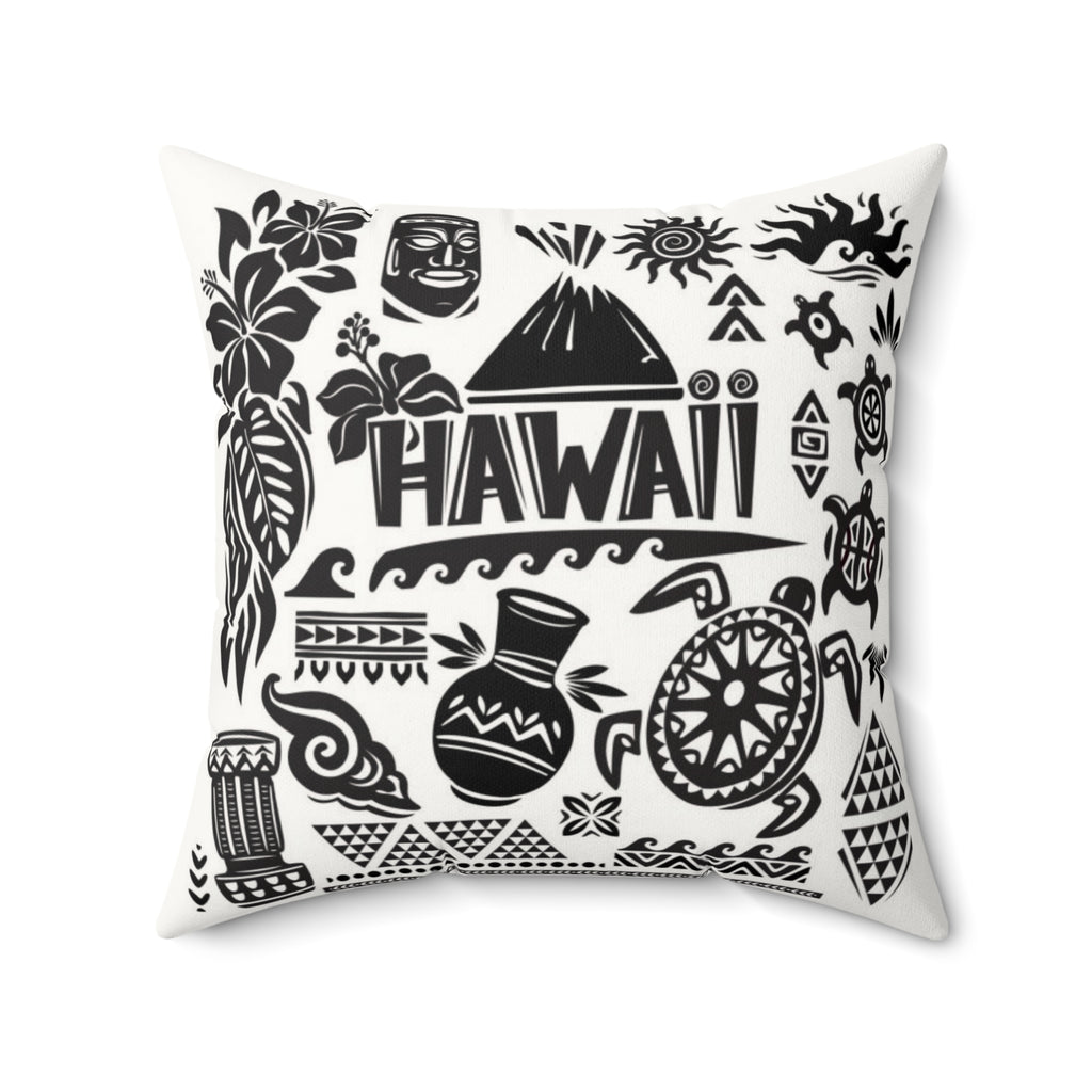 Hawaii Fun Pillow - Faux Suede Square Pillow