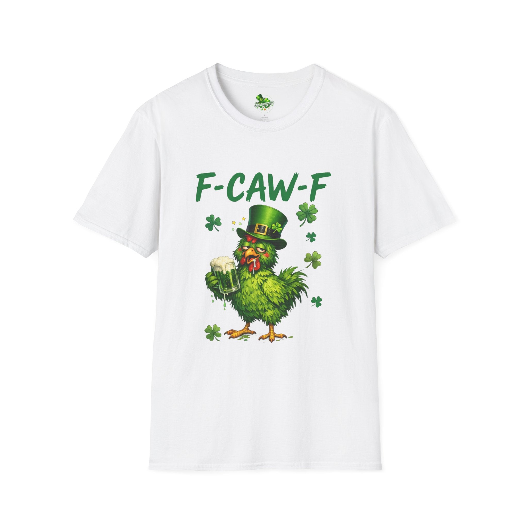 F-CAW-F Leprechaun Chicken T-Shirt | St. Patrick's Day Shamrock Tee