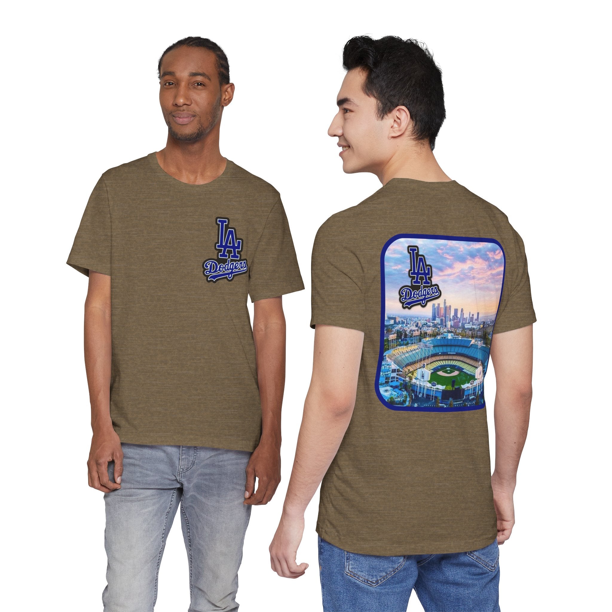 Los Angeles (Front and Back Printing) Mens Womans Jersey Short Sleeve Tee