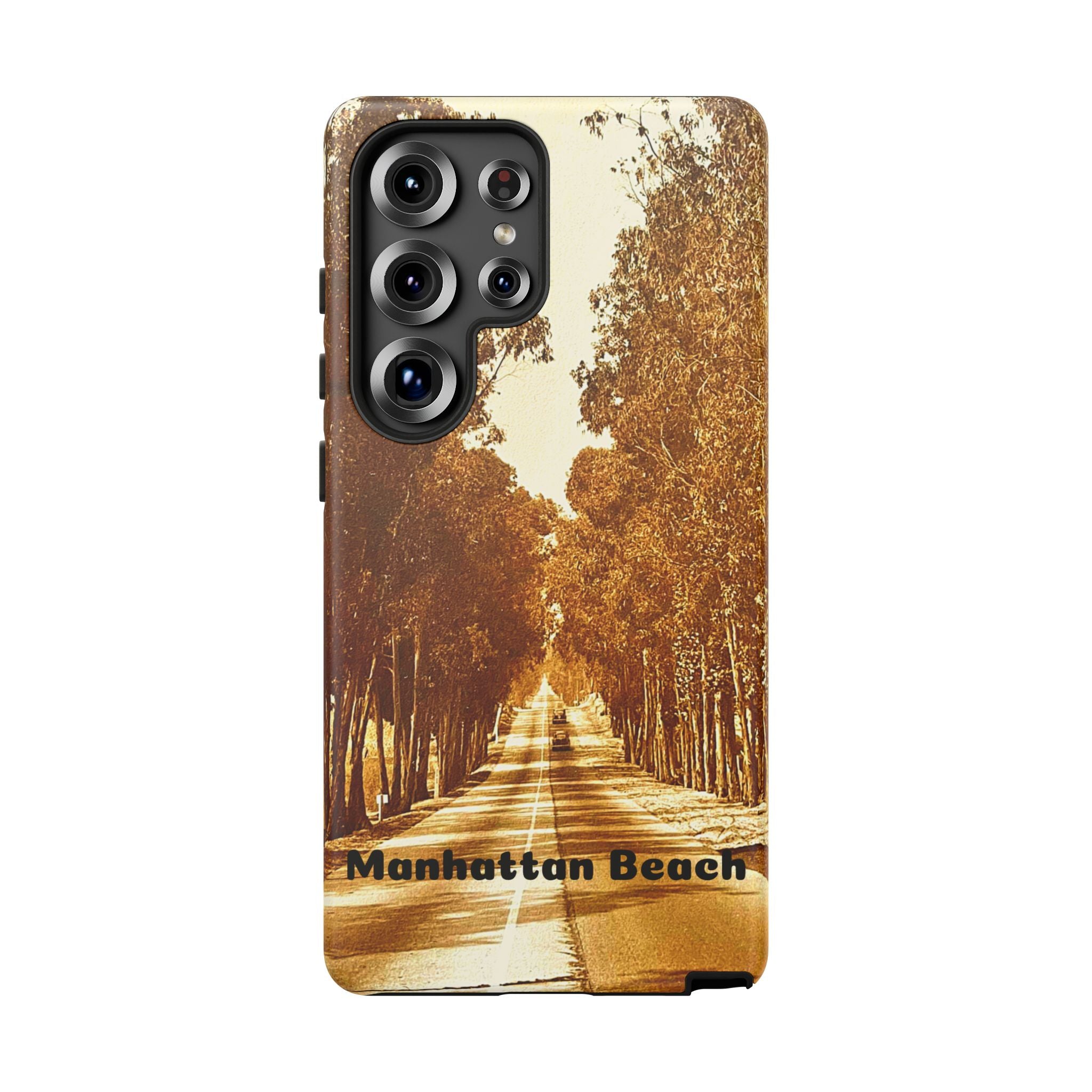 Phone Cases Manhattan Beach Rosecrans Ave Early 60's Tough Cases 90266 California, iPhone Samsung Google Pixel Protective Cover, Vintage