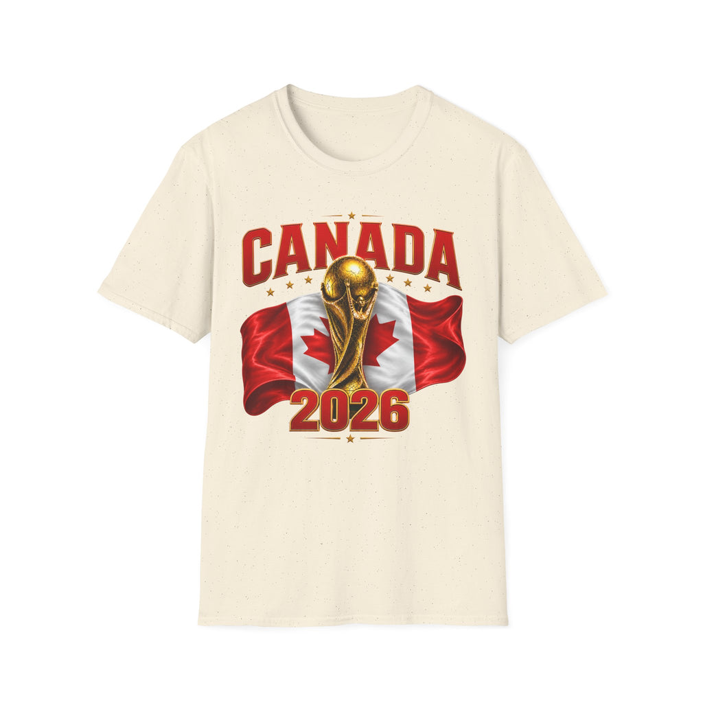Canada 2026 World Cup T-Shirt — Canadian Soccer Fan Tee with Trophy & Flag