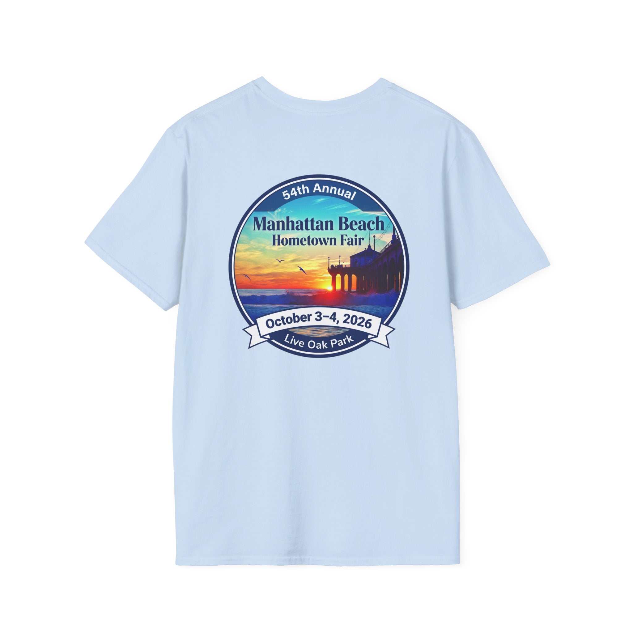 Manhattan Beach Hometown Fair T-Shirt — 54th Annual Sunset Surf Logo (Oct 3-4, 2026)