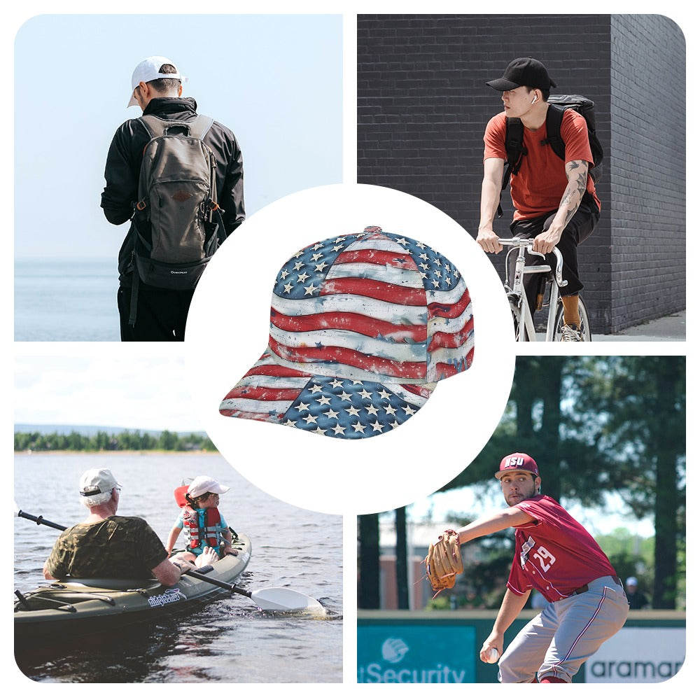 American Flag 1776 - 2026 Old School Baseball Cap  Free Shipping USA