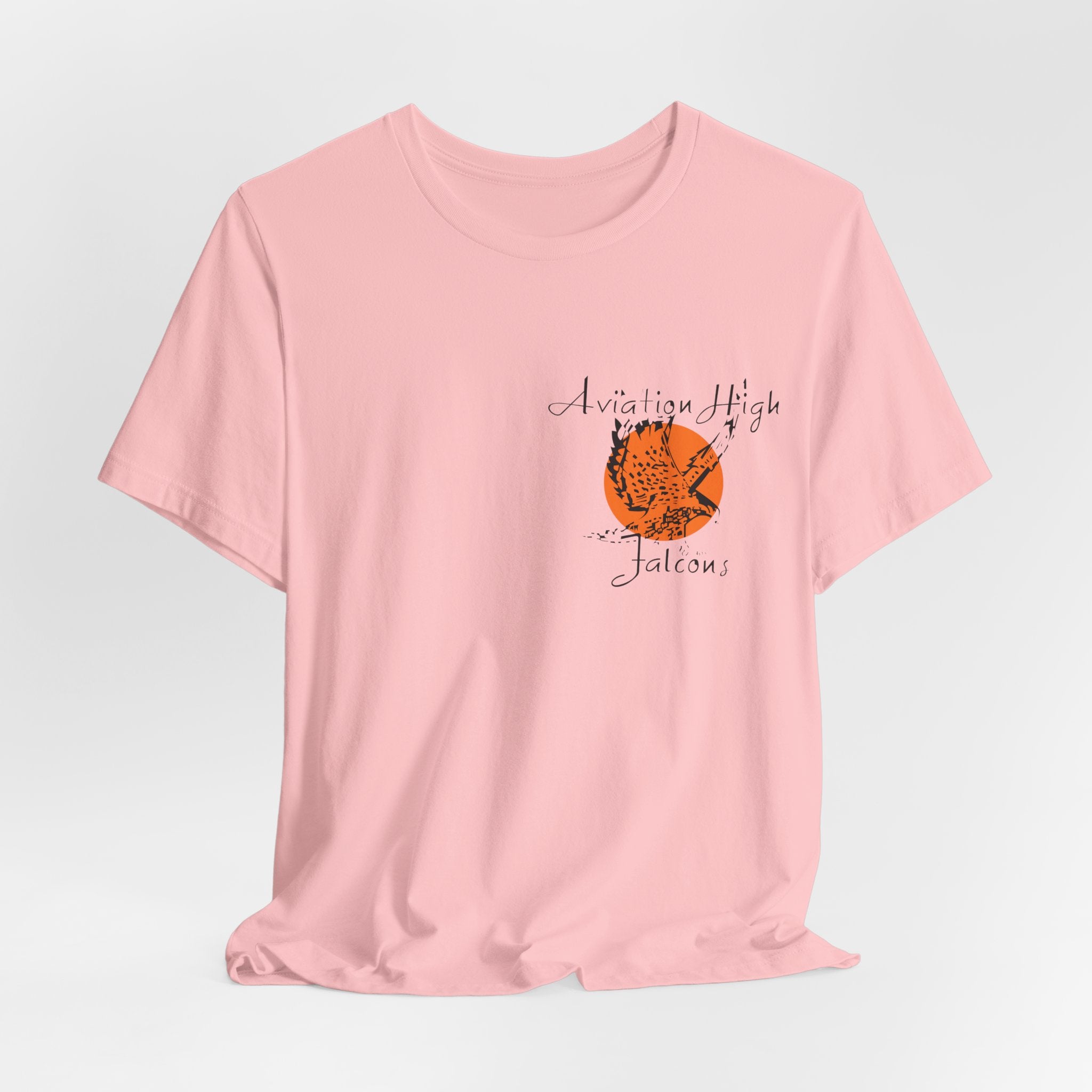 Aviation High School Signage Logo - Many Colors - Unisex Jersey Short Sleeve Tee