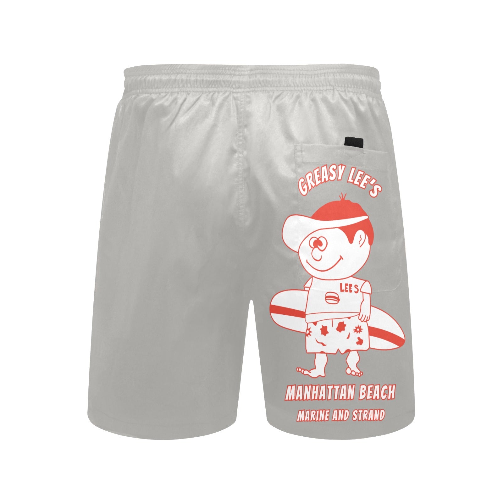Greasy Lee's Marine and Strand Manhattan Beach IYKYK Men's Mid-Length Beach Shorts