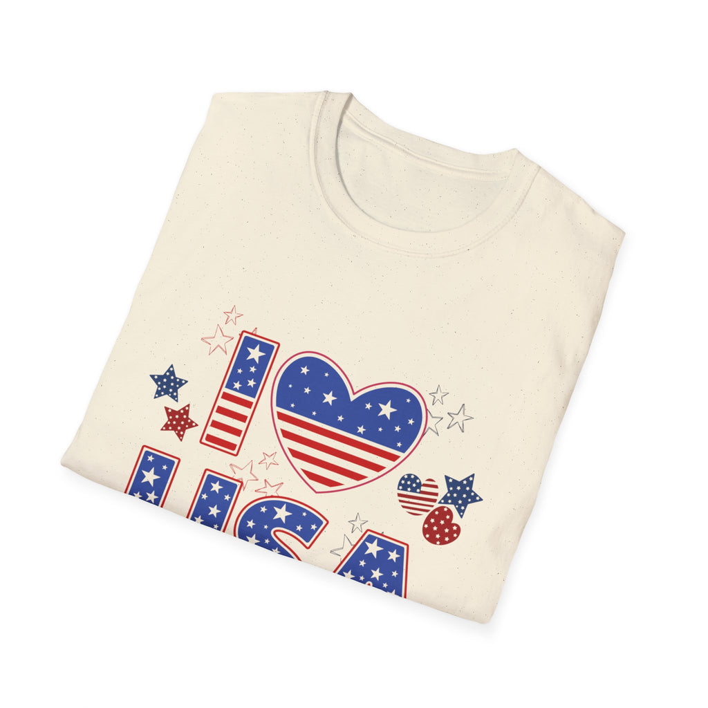 I Love the USA T-Shirt | American Flag Patriotic Fourth of July