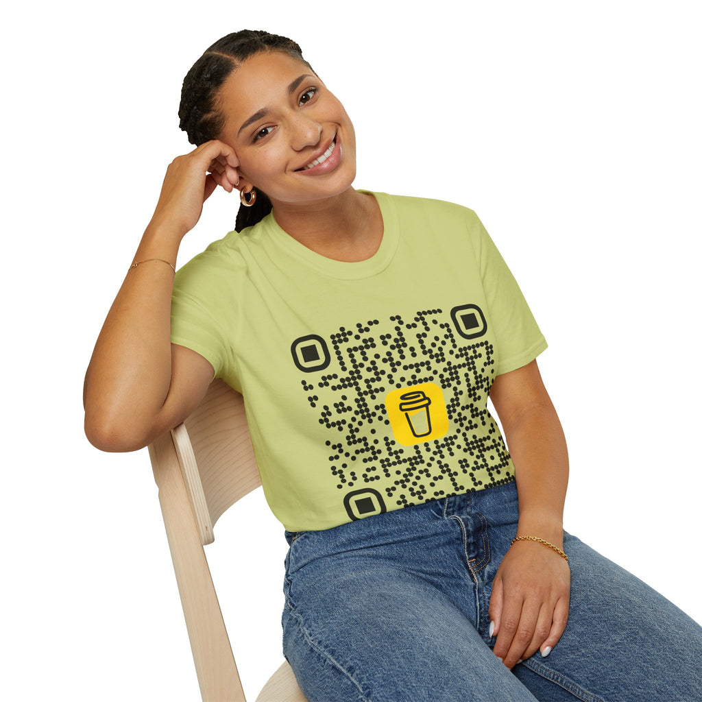 QR Code Coffee Tee — Scan-to-Order Coffee Shop T-Shirt