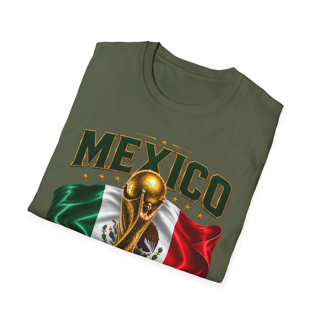 Mexico 2026 World Cup T-Shirt — Flag & Trophy Soccer Fan Tee