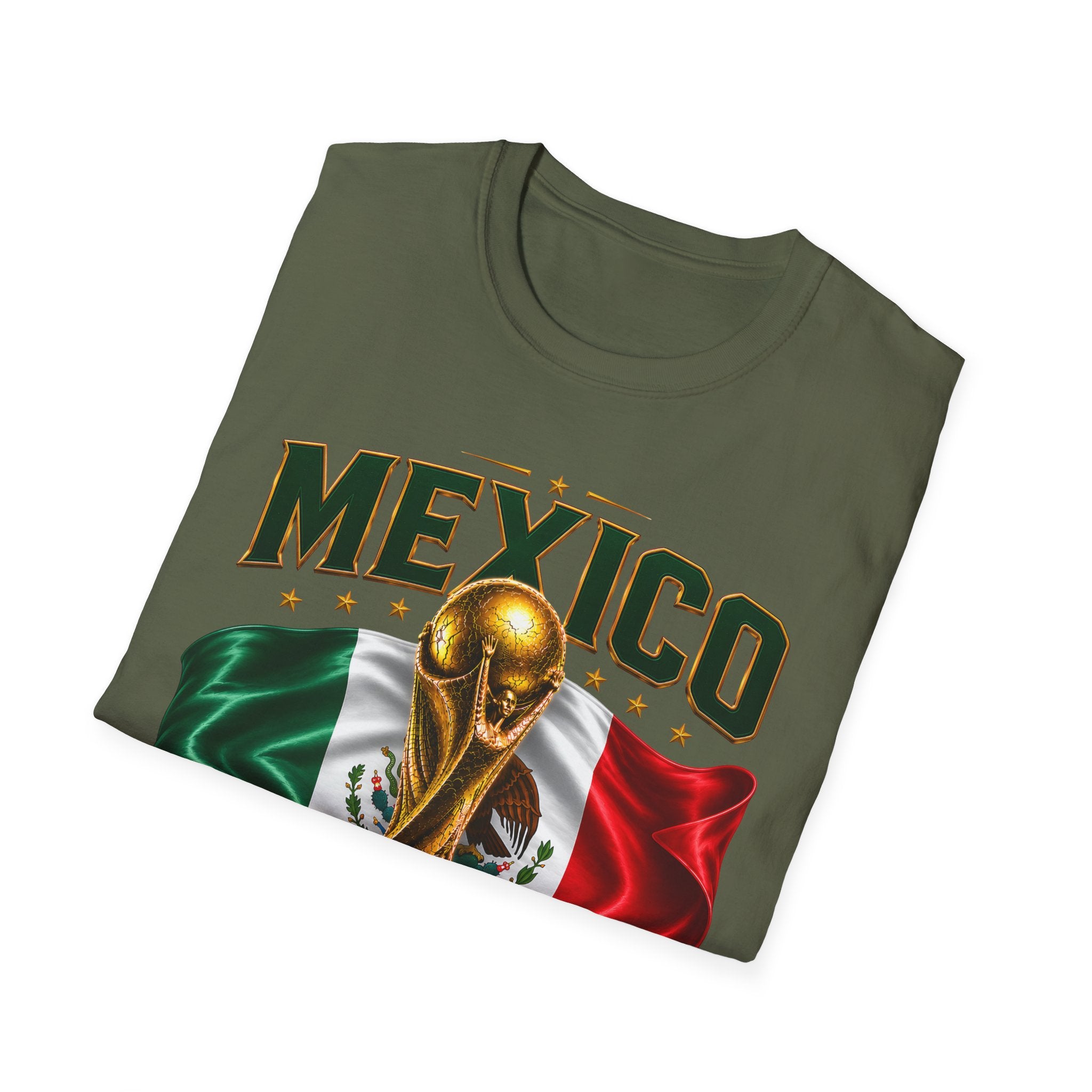 Mexico 2026 World Cup T-Shirt — Flag & Trophy Soccer Fan Tee