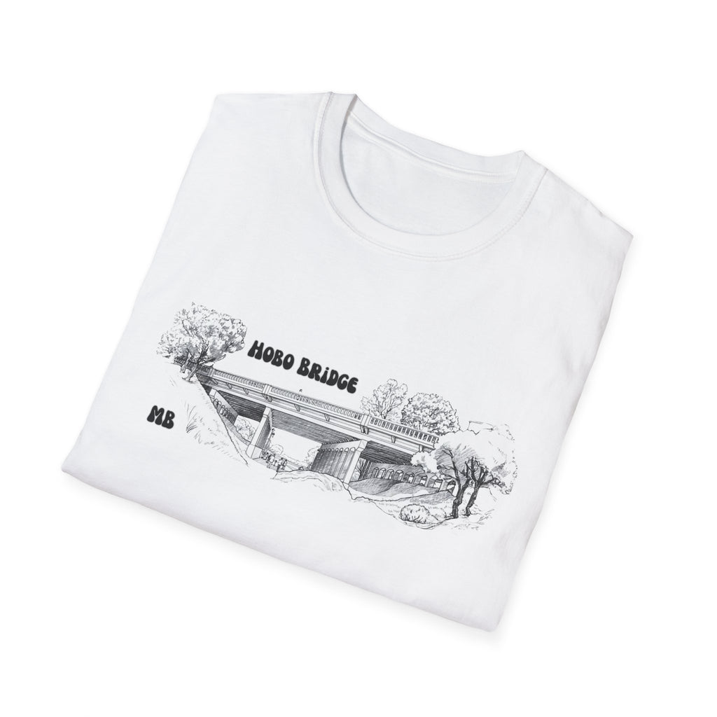 Hobo Bridge Manhattan Beach California Sketch T-Shirt | Hand-Drawn Bridge Illustration IYKYK