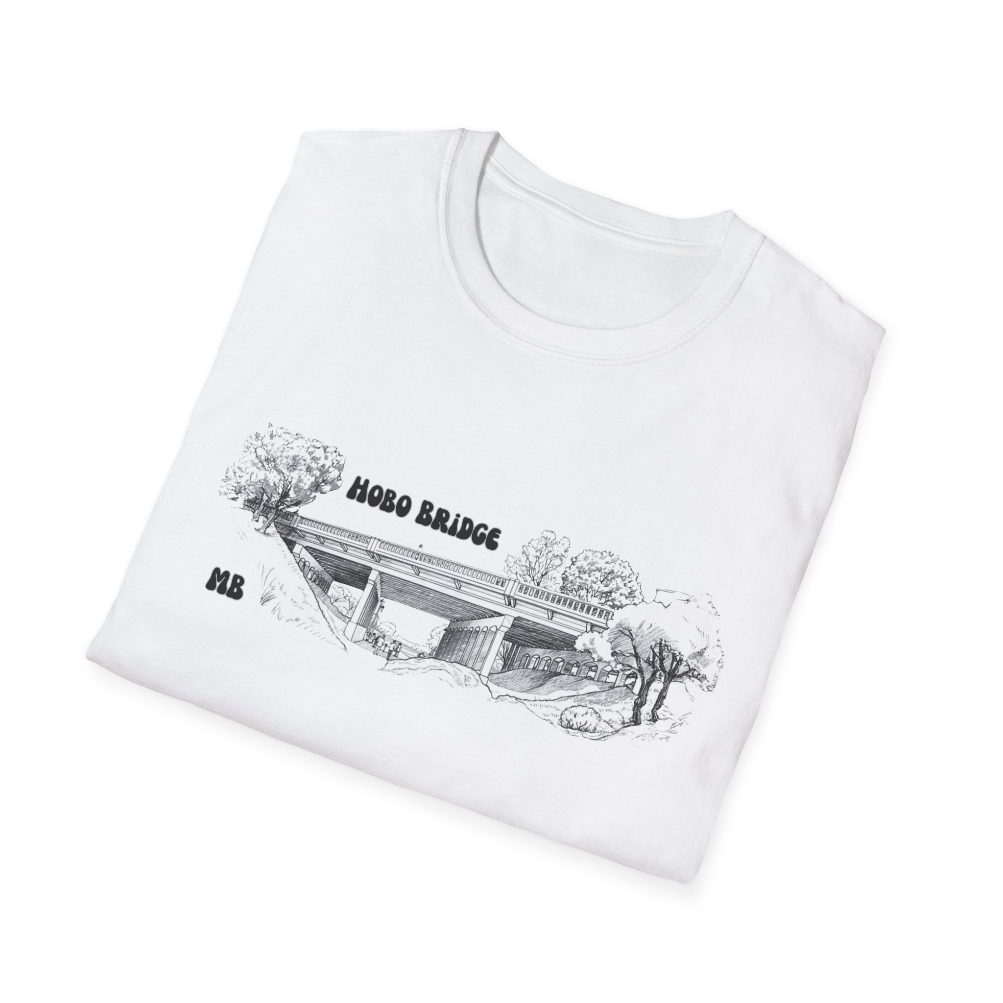 Hobo Bridge Manhattan Beach California Sketch T-Shirt | Hand-Drawn Bridge Illustration IYKYK