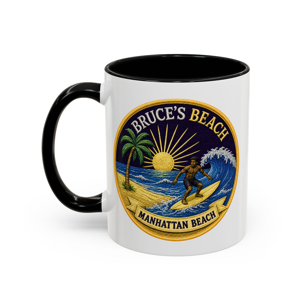 Manhattan Beach Surf Mug — Bruce’s Beach Coffee Cup (11/15oz Accent)