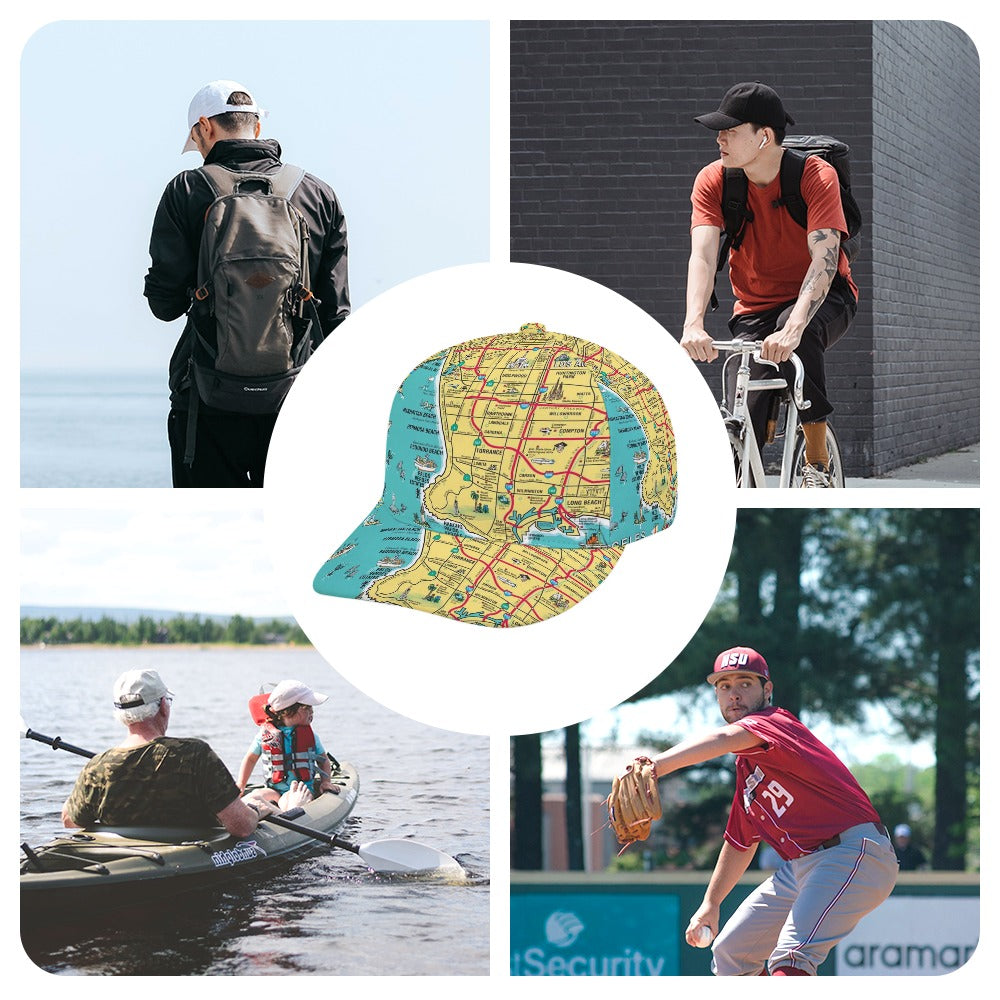 South Bay California Map Baseball Cap