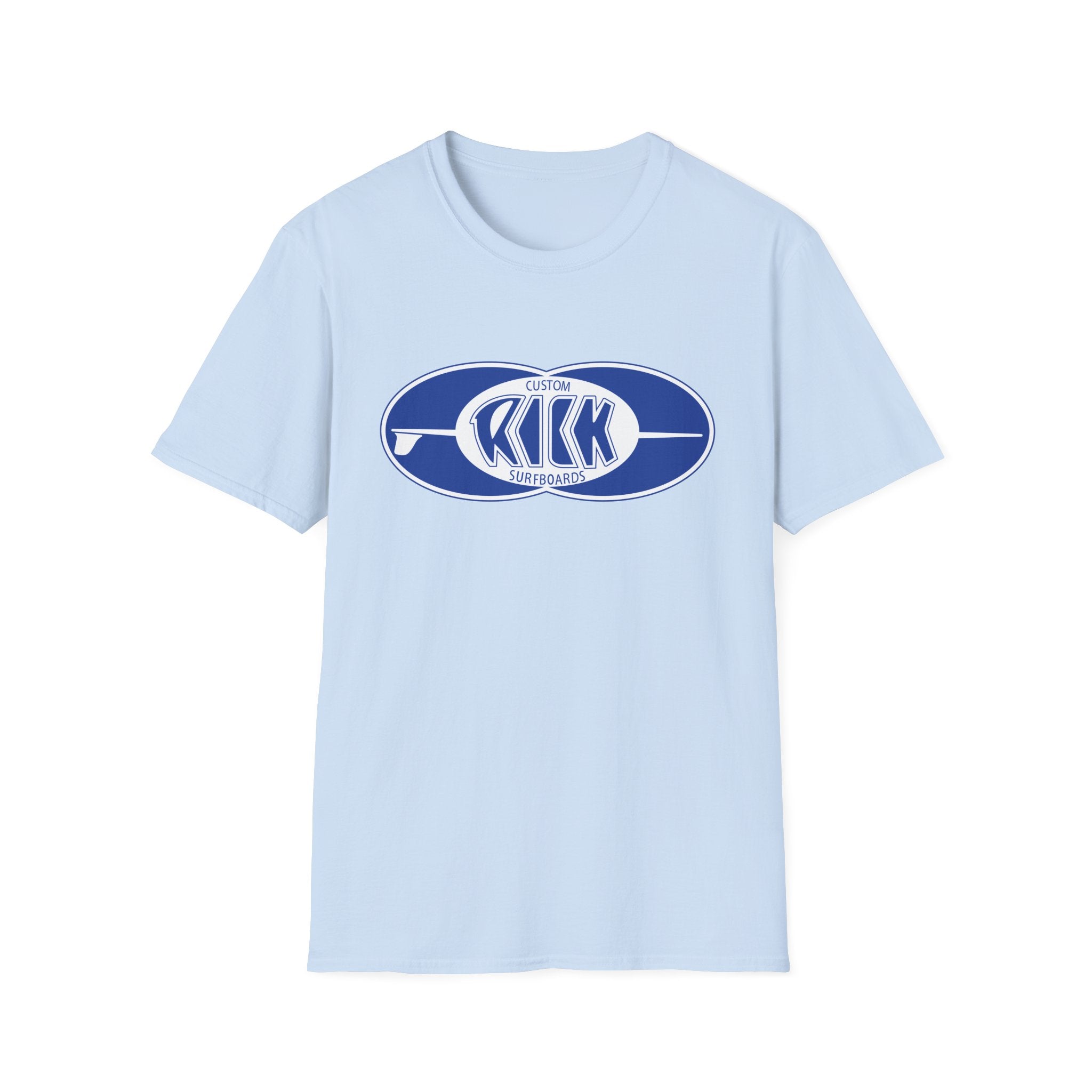 Rick Surfboards Unisex Softstyle T-Shirt Old School Hermosa Beach Print 1 Side