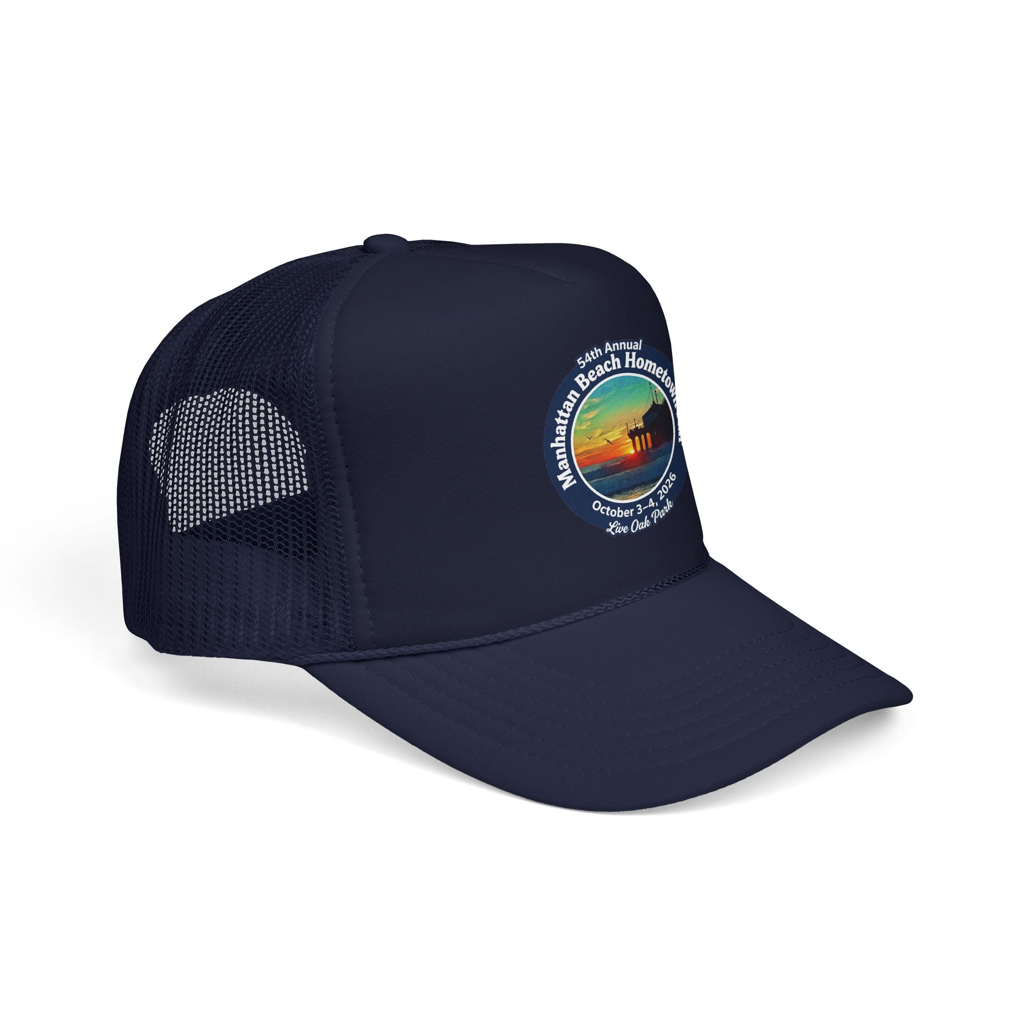 Trucker Hat — Manhattan Beach Hometown Fair Sunset Logo