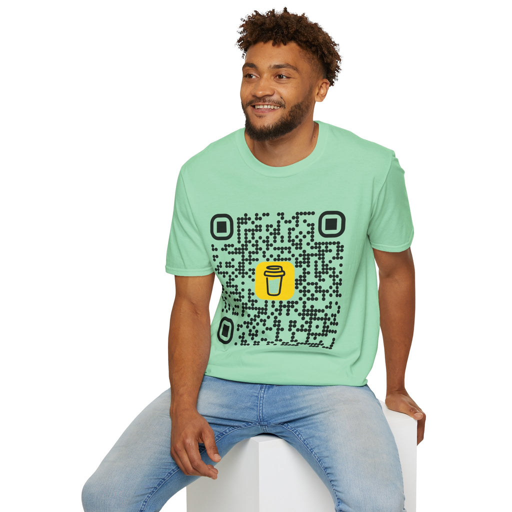 QR Code Coffee Tee — Scan-to-Order Coffee Shop T-Shirt