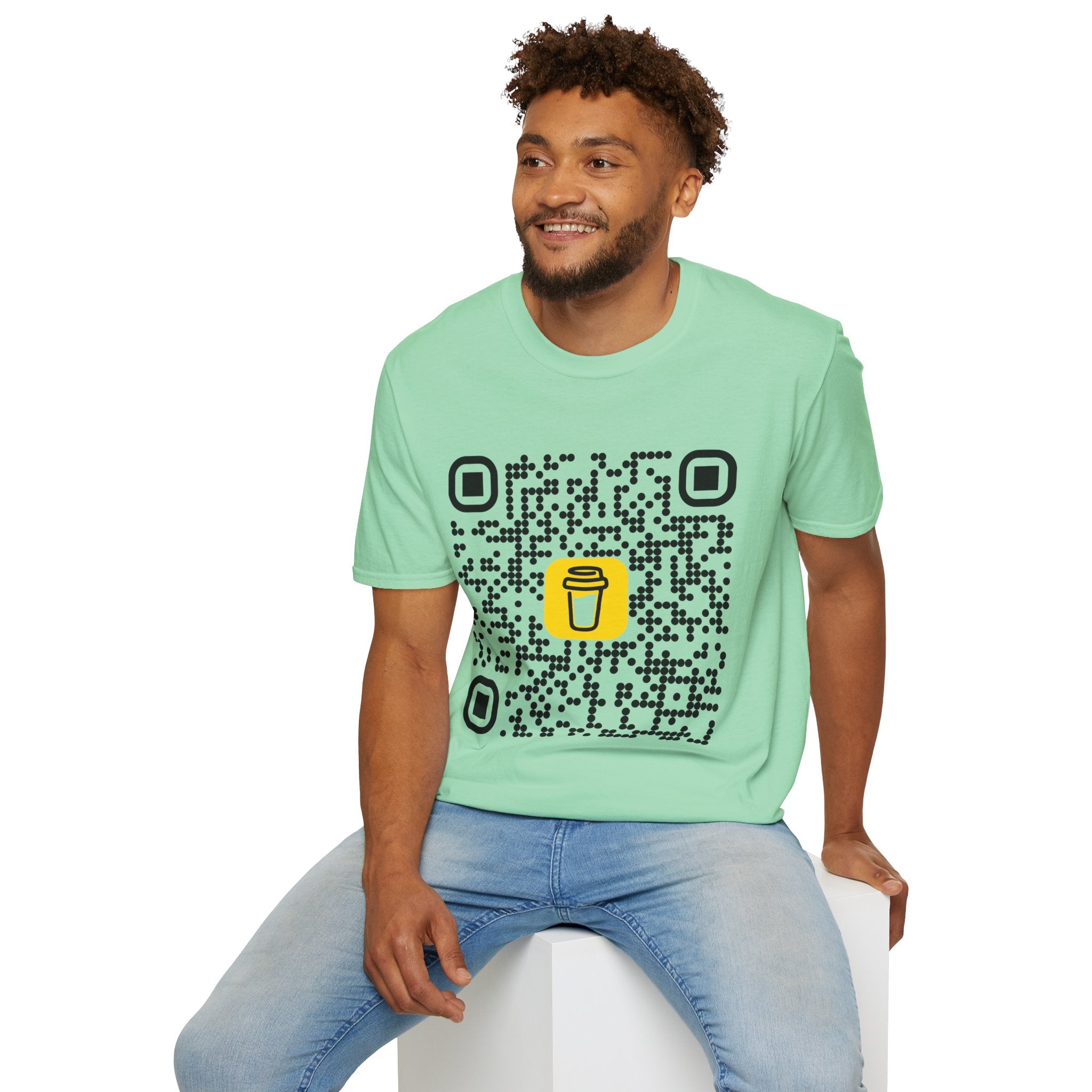 QR Code Coffee Tee — Scan-to-Order Coffee Shop T-Shirt