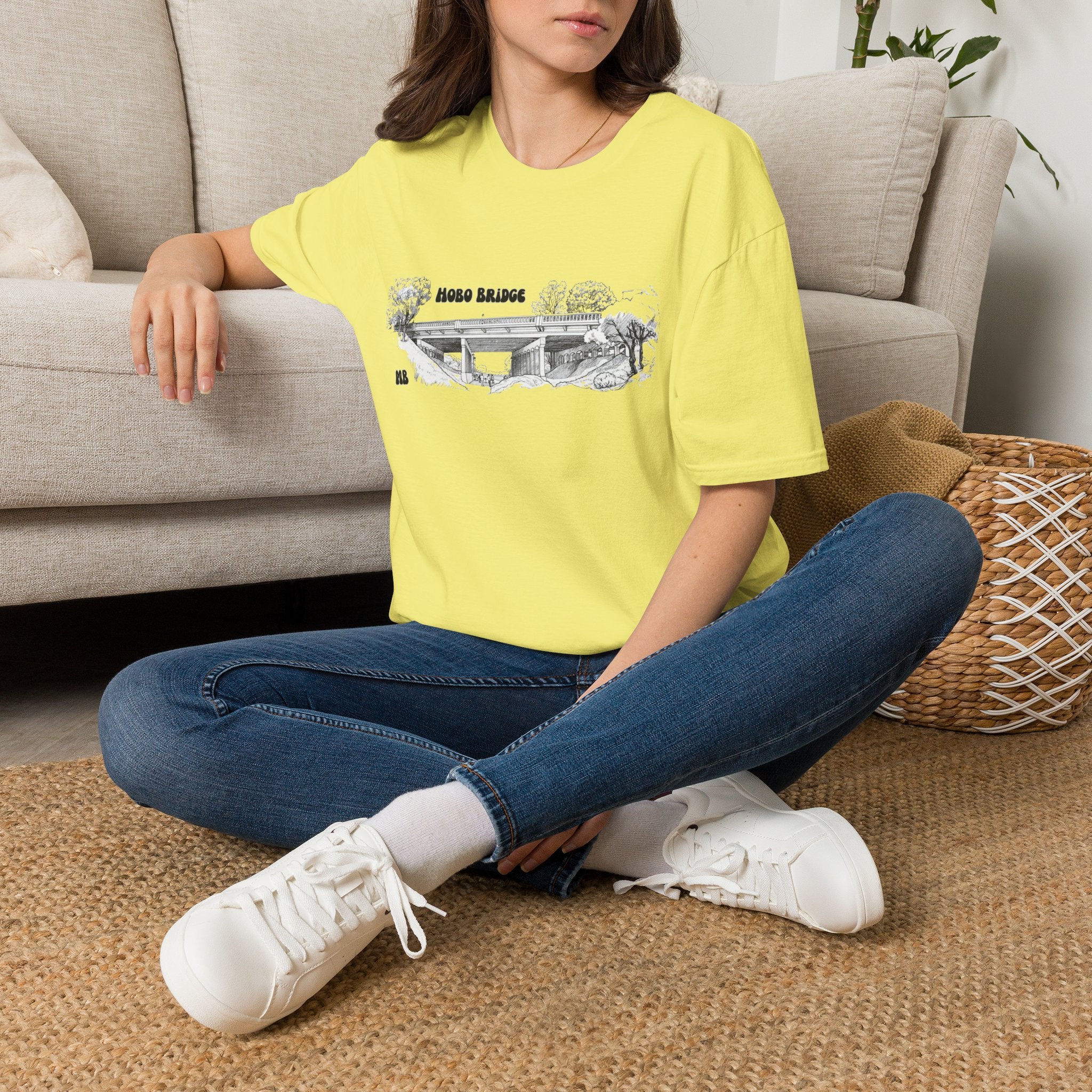 Hobo Bridge Manhattan Beach California Sketch T-Shirt | Hand-Drawn Bridge Illustration IYKYK
