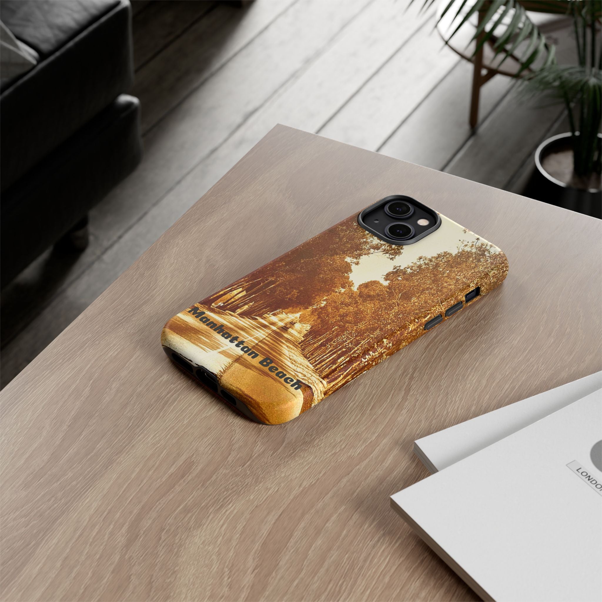 Phone Cases Manhattan Beach Rosecrans Ave Early 60's Tough Cases 90266 California, iPhone Samsung Google Pixel Protective Cover, Vintage