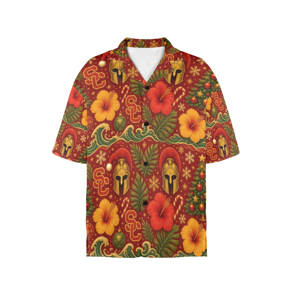 USC Women's All Over Print Hawaiian Shirt （Made in USA Ships to USA Only）