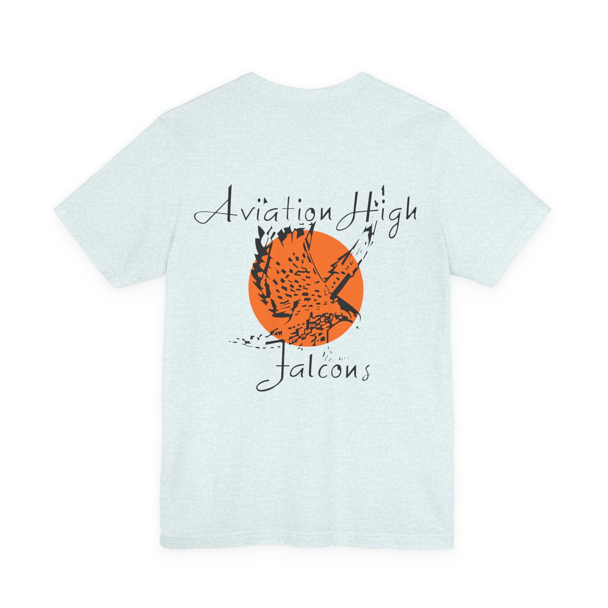 Aviation High School Signage Logo - Many Colors - Unisex Jersey Short Sleeve Tee