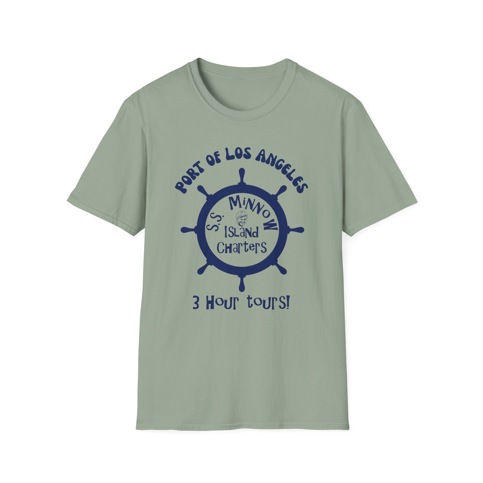 Port of Los Angeles Ship Wheel T-Shirt | SS Minnow Island Charters, 3 Hour Tours
