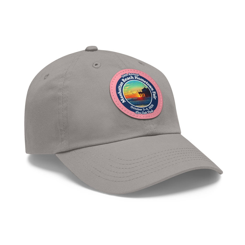 Manhattan Beach Hometown Fair 2026  Beach  Live Oak Park Annual Festival Round Leather Patch Hat