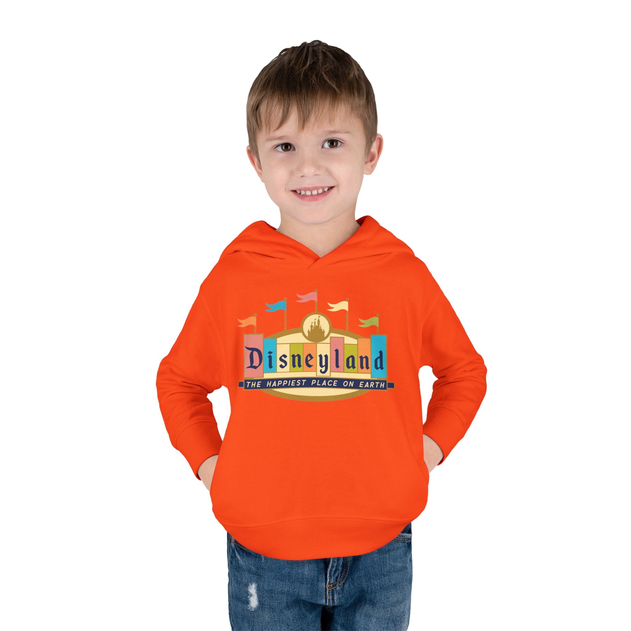 Disneyland way Back Machine Retro Logo Toddler Hoodie | Kids Pullover