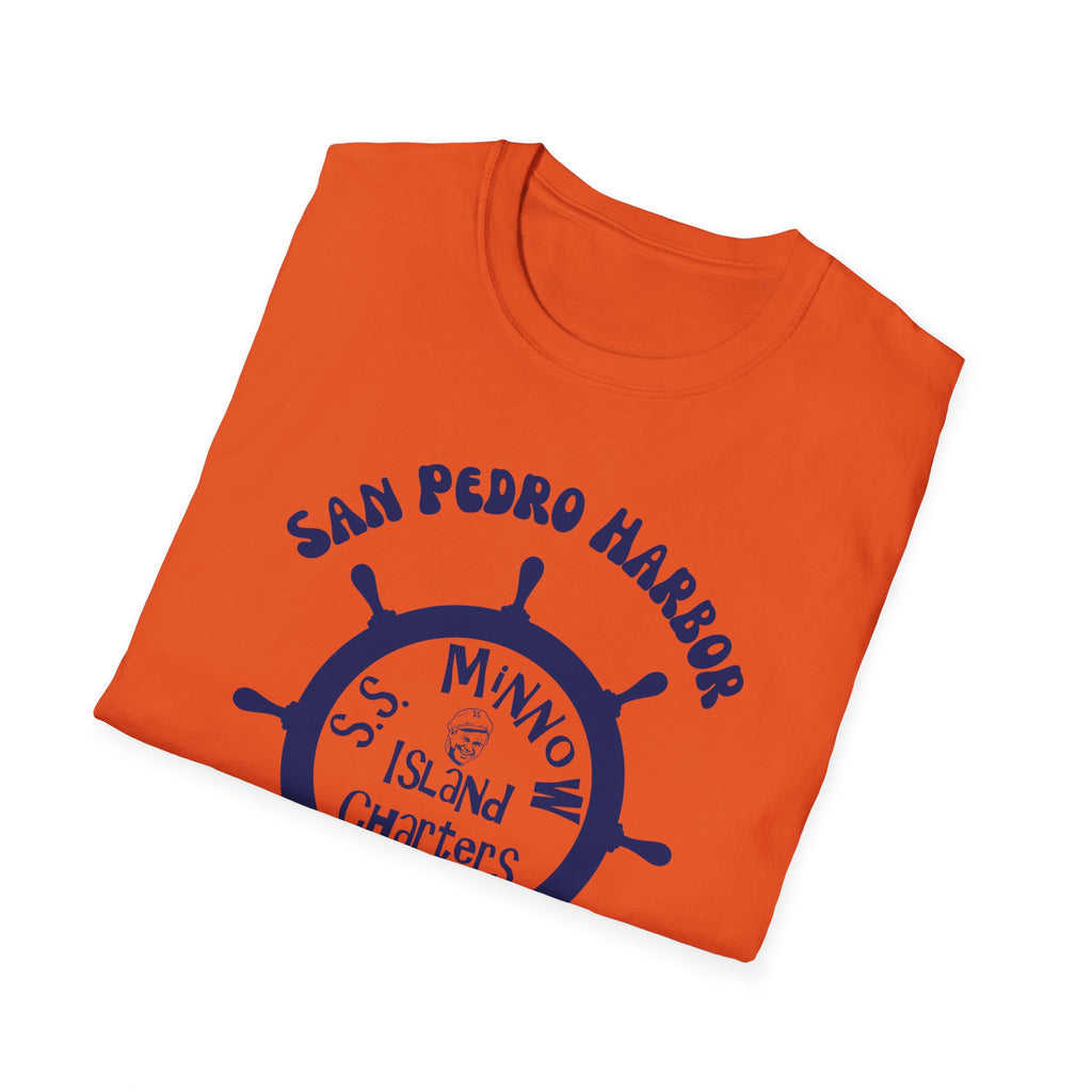 San Pedro Harbor Ship Wheel T-Shirt | SS Minnow Island Charters