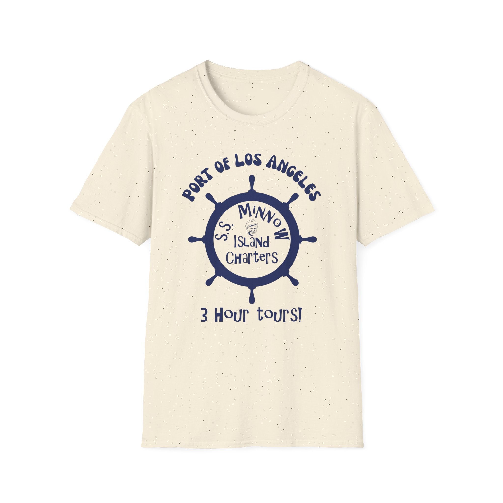 Port of Los Angeles Ship Wheel T-Shirt | SS Minnow Island Charters, 3 Hour Tours