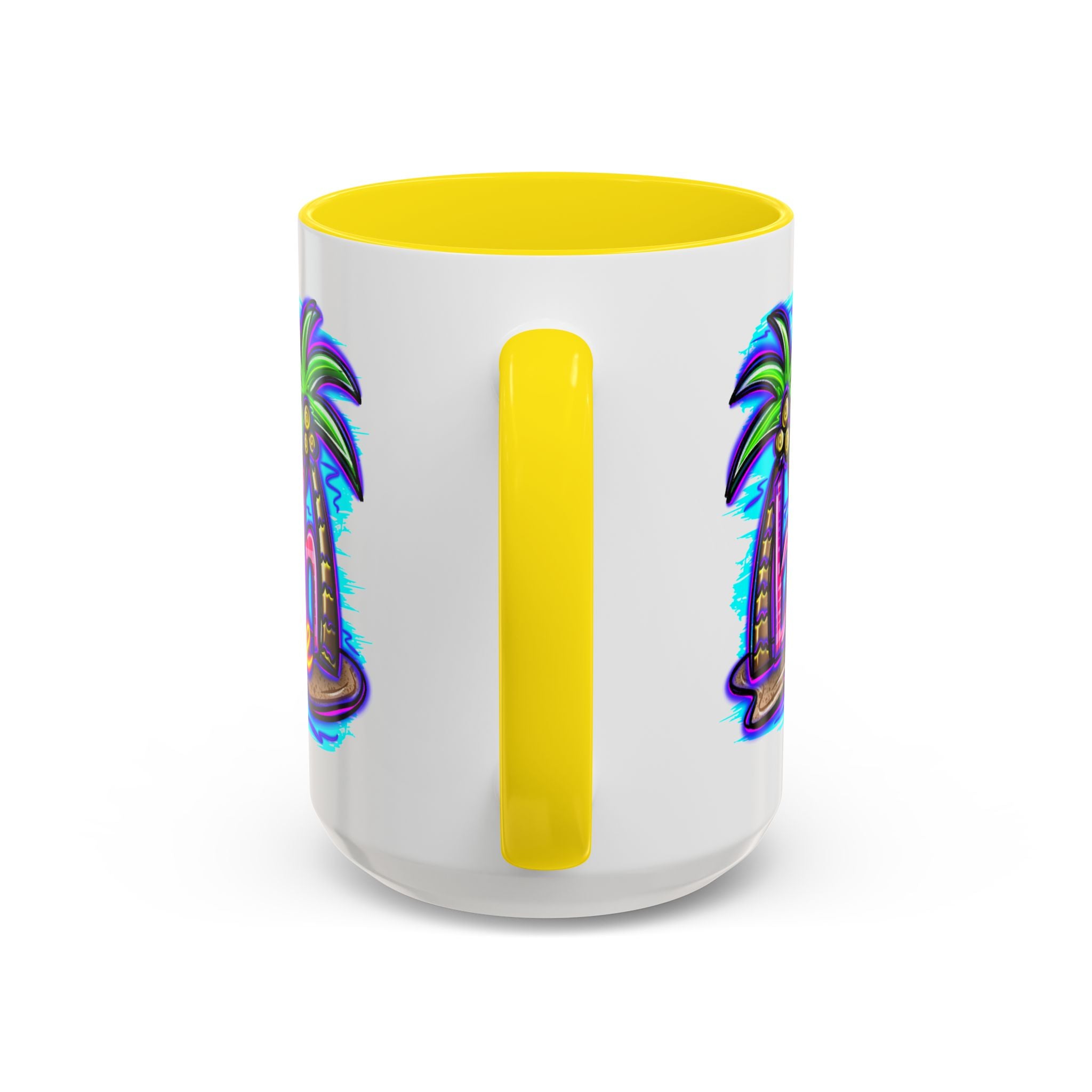Beach Life Coffee Mug — Tropical Palm Sunset Accent Mug (11/15oz)