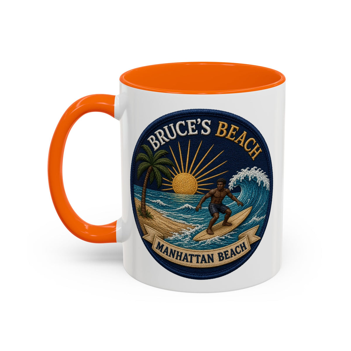 Bruce's Beach Manhattan Beach Surf Mug – Accent Coffee Cup (11/15oz)