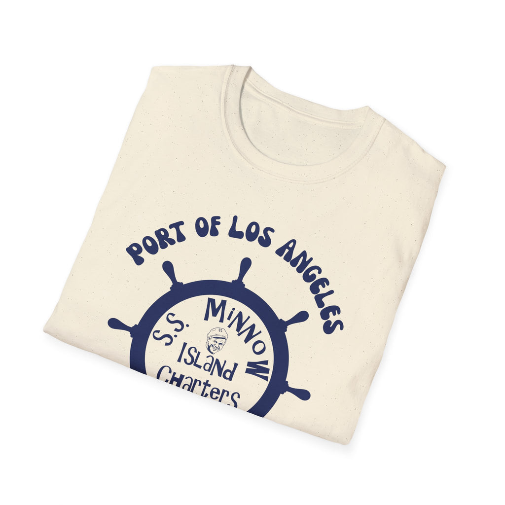Port of Los Angeles Ship Wheel T-Shirt | SS Minnow Island Charters, 3 Hour Tours