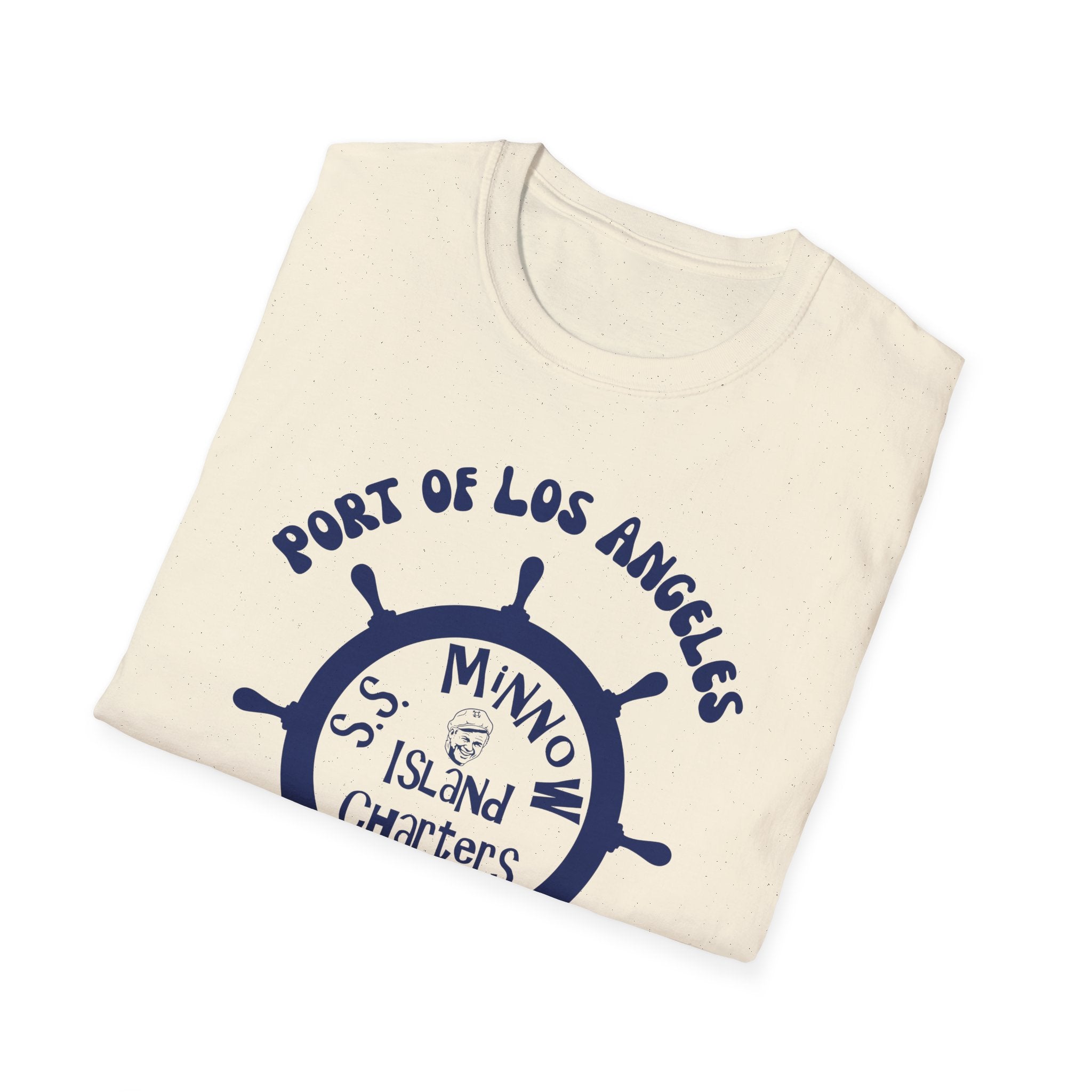 Port of Los Angeles Ship Wheel T-Shirt | SS Minnow Island Charters, 3 Hour Tours