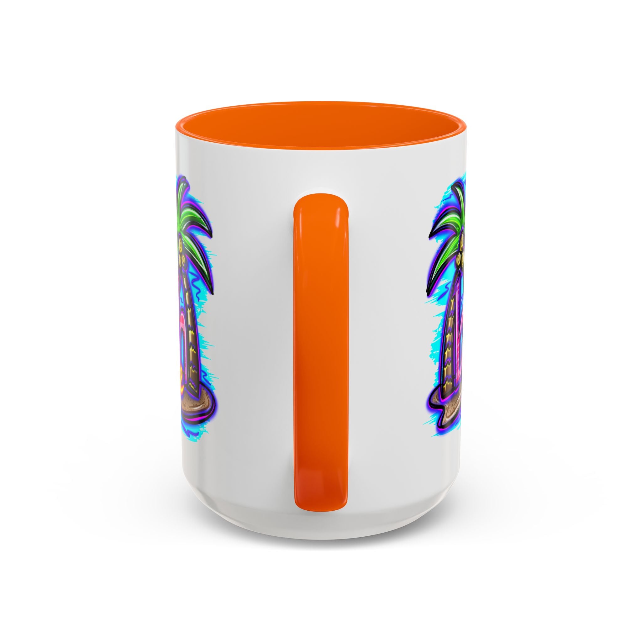 Beach Life Coffee Mug — Tropical Palm Sunset Accent Mug (11/15oz)