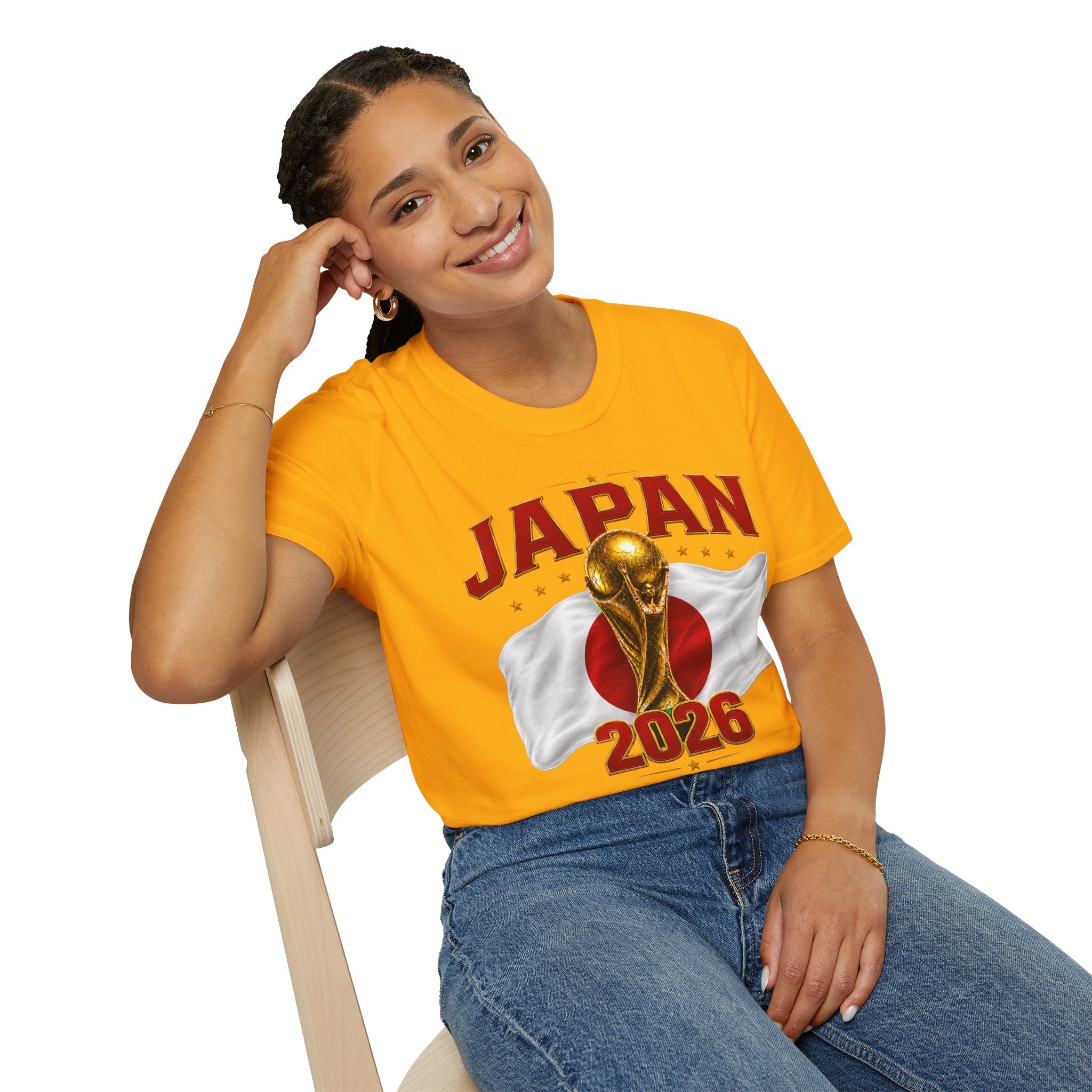 Japan 2026 World Cup T-Shirt — Golden Trophy Soccer Fan Tee