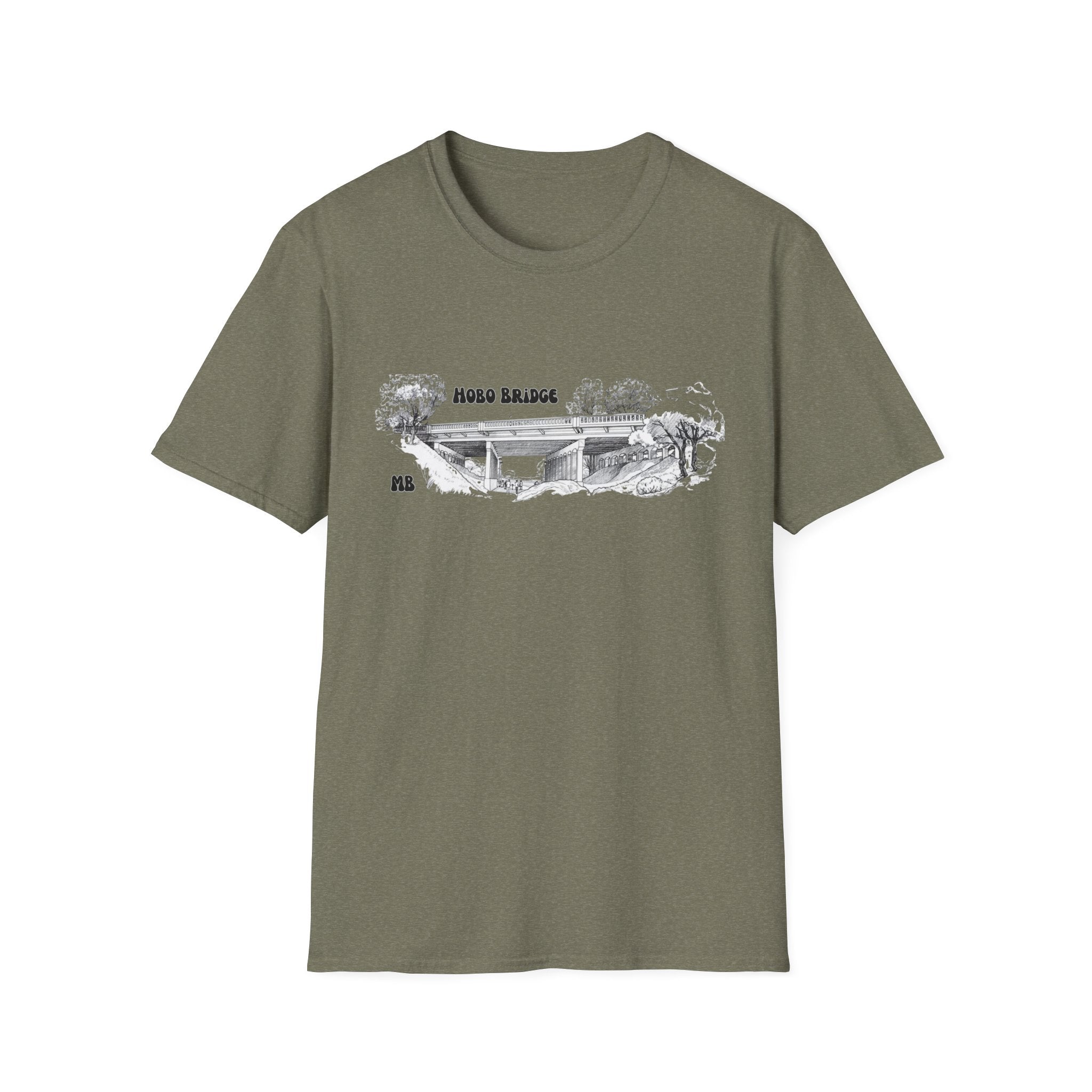 Hobo Bridge Manhattan Beach California Sketch T-Shirt | Hand-Drawn Bridge Illustration IYKYK